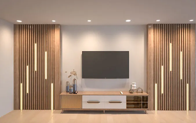 TV Wall Burmateak